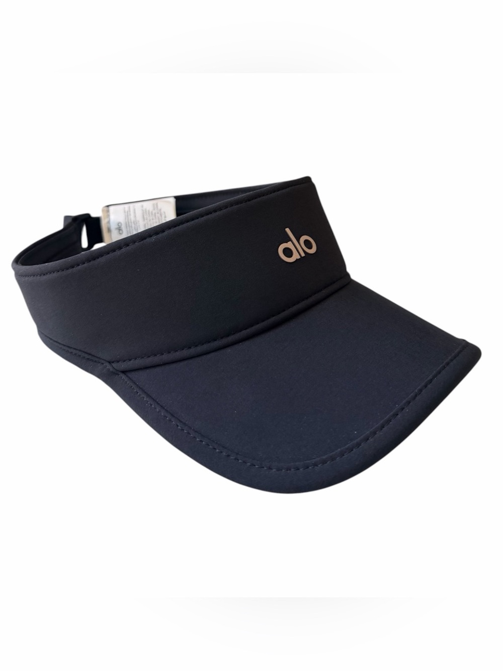 ALO Yoga Black Visor With White Logo